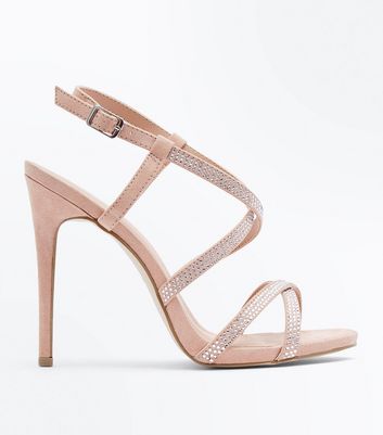 diamante heels new look