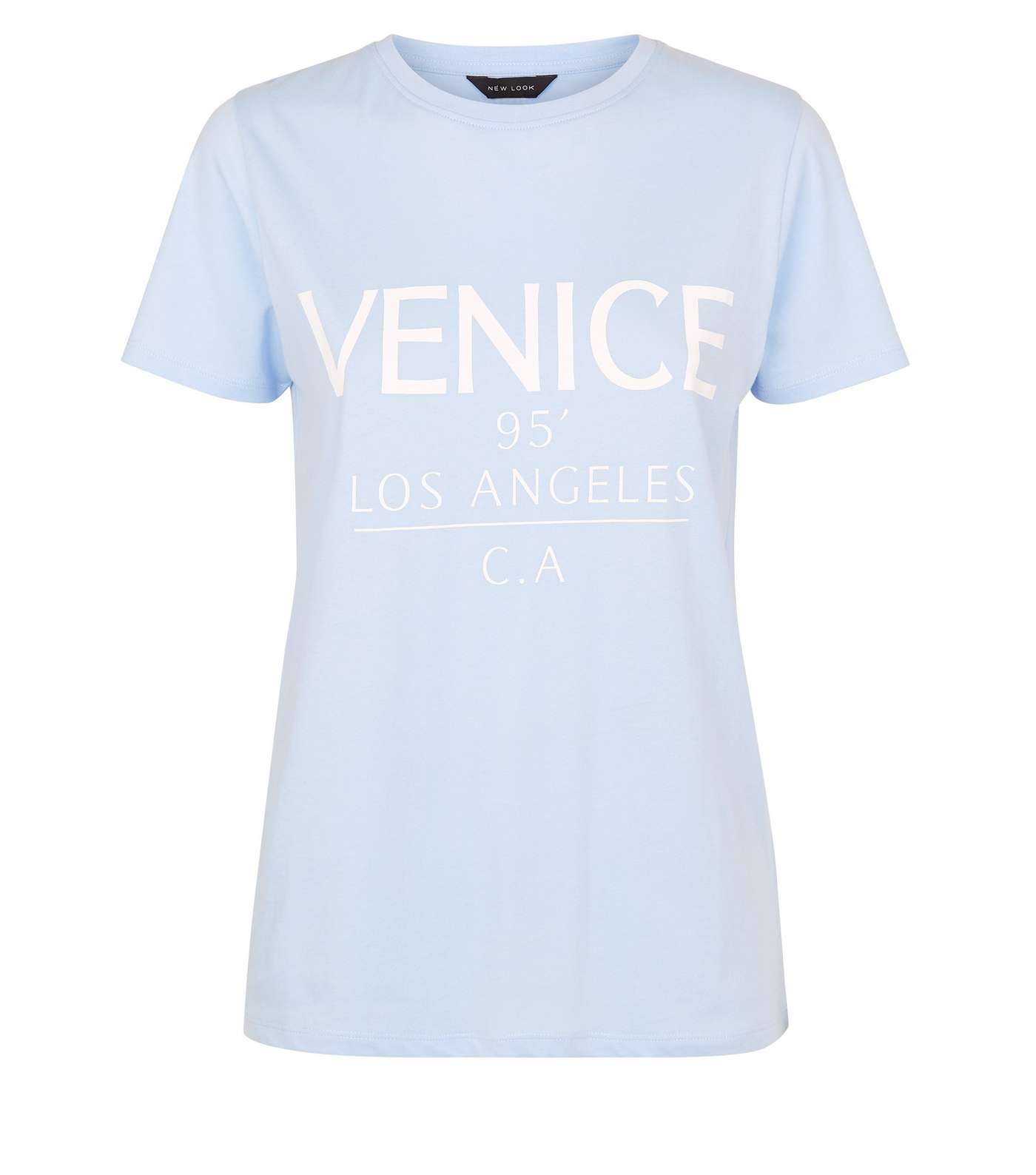 Bright Blue Venice Los Angeles Print T-Shirt Image 4