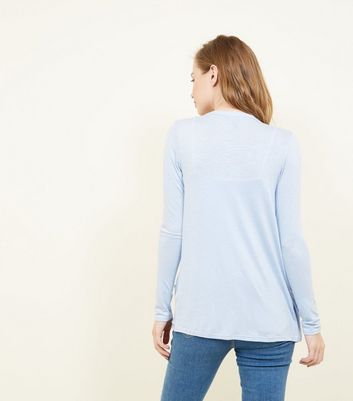 pale blue longline cardigan