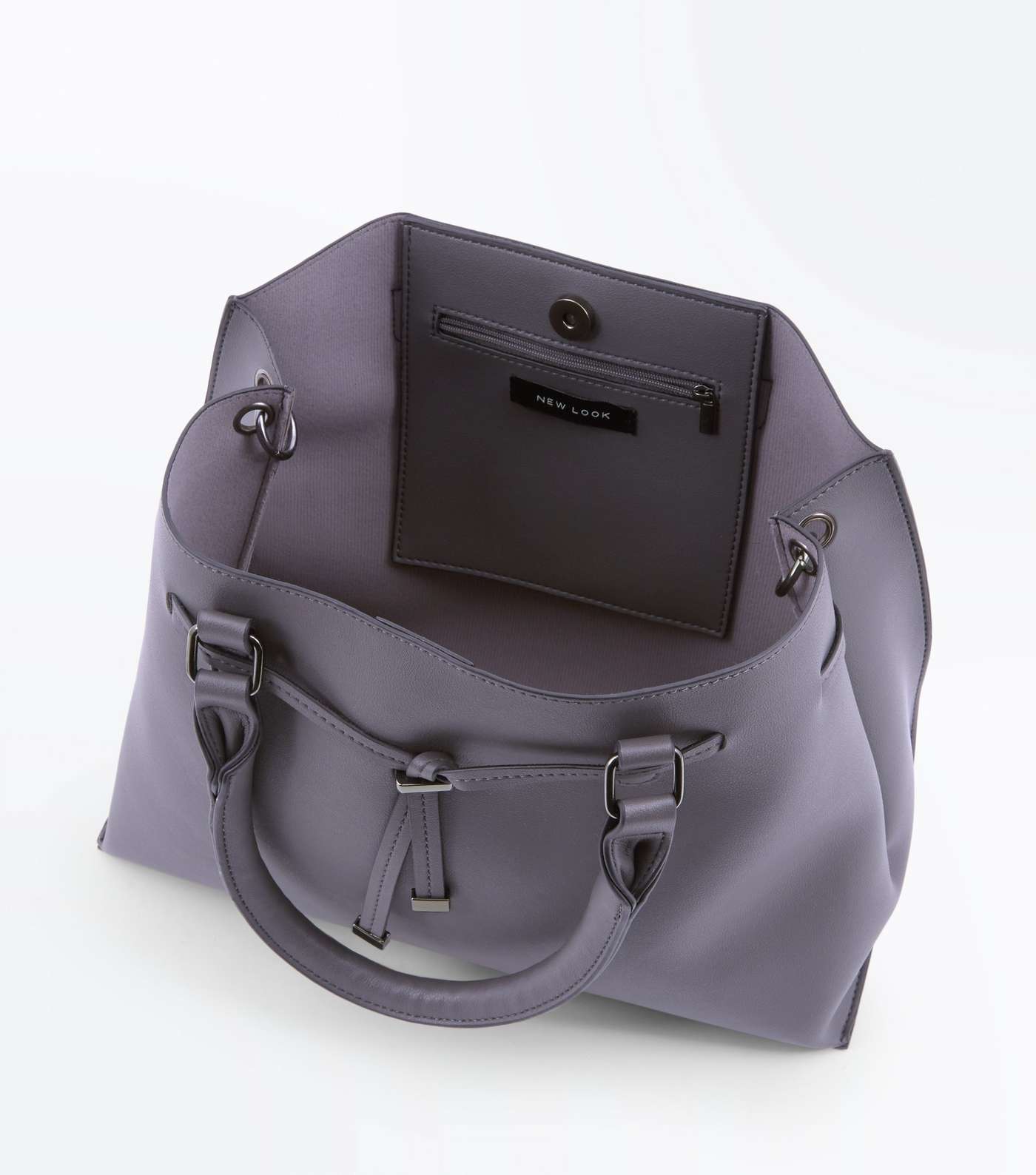 Grey Toggle Front Tote Bag Image 5