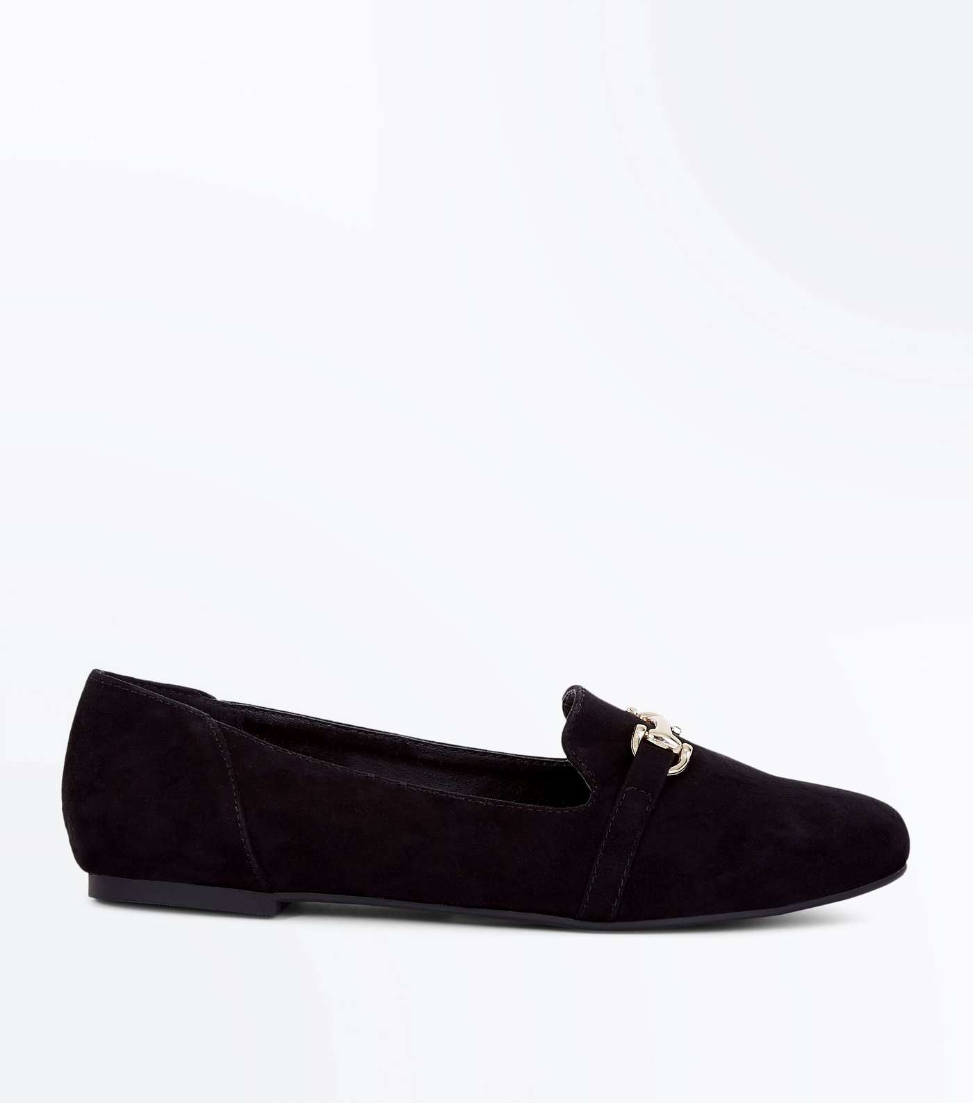 Teens Black Bar Front Loafers