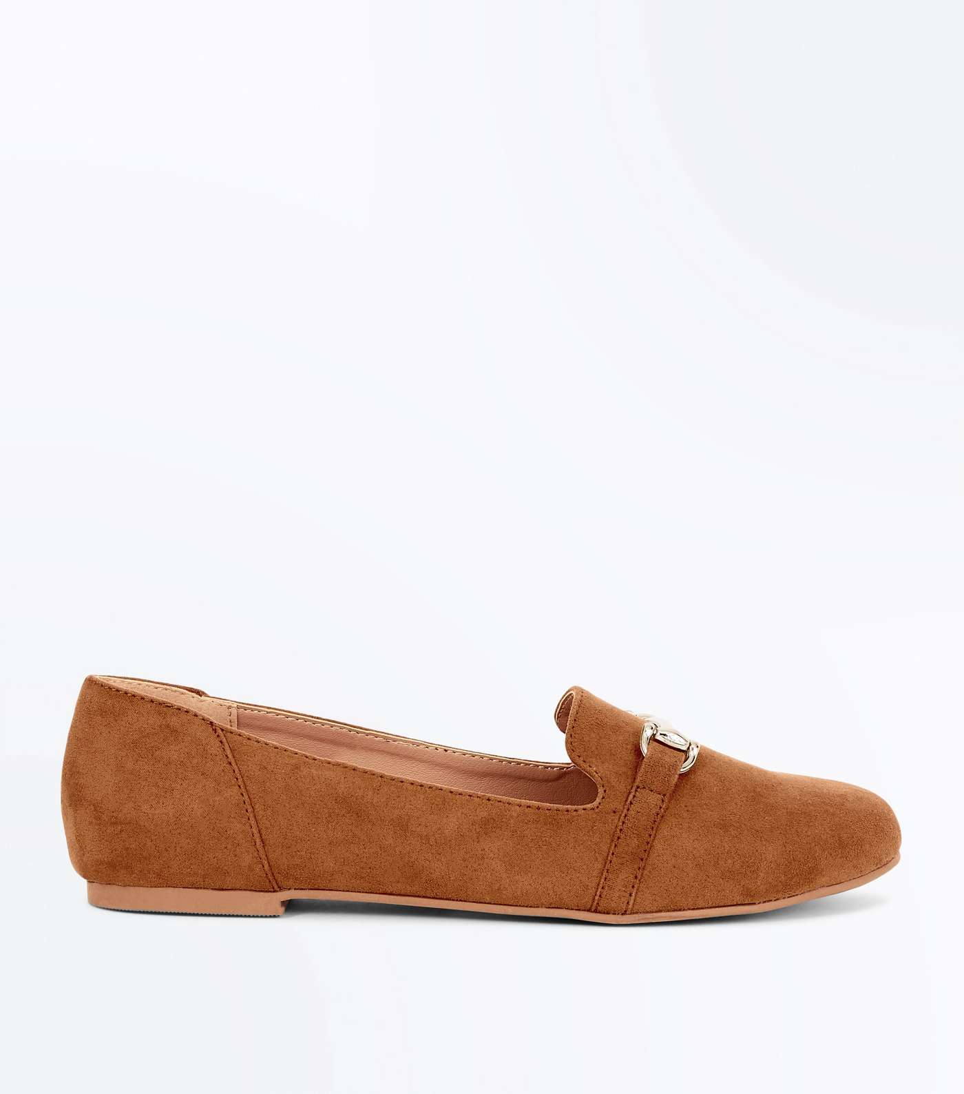 Girls Tan Bar Front Loafers