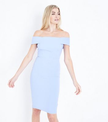 Light blue 2025 bardot dress