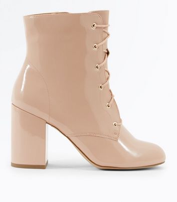 nude heeled boots