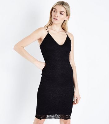 new look black lace dress