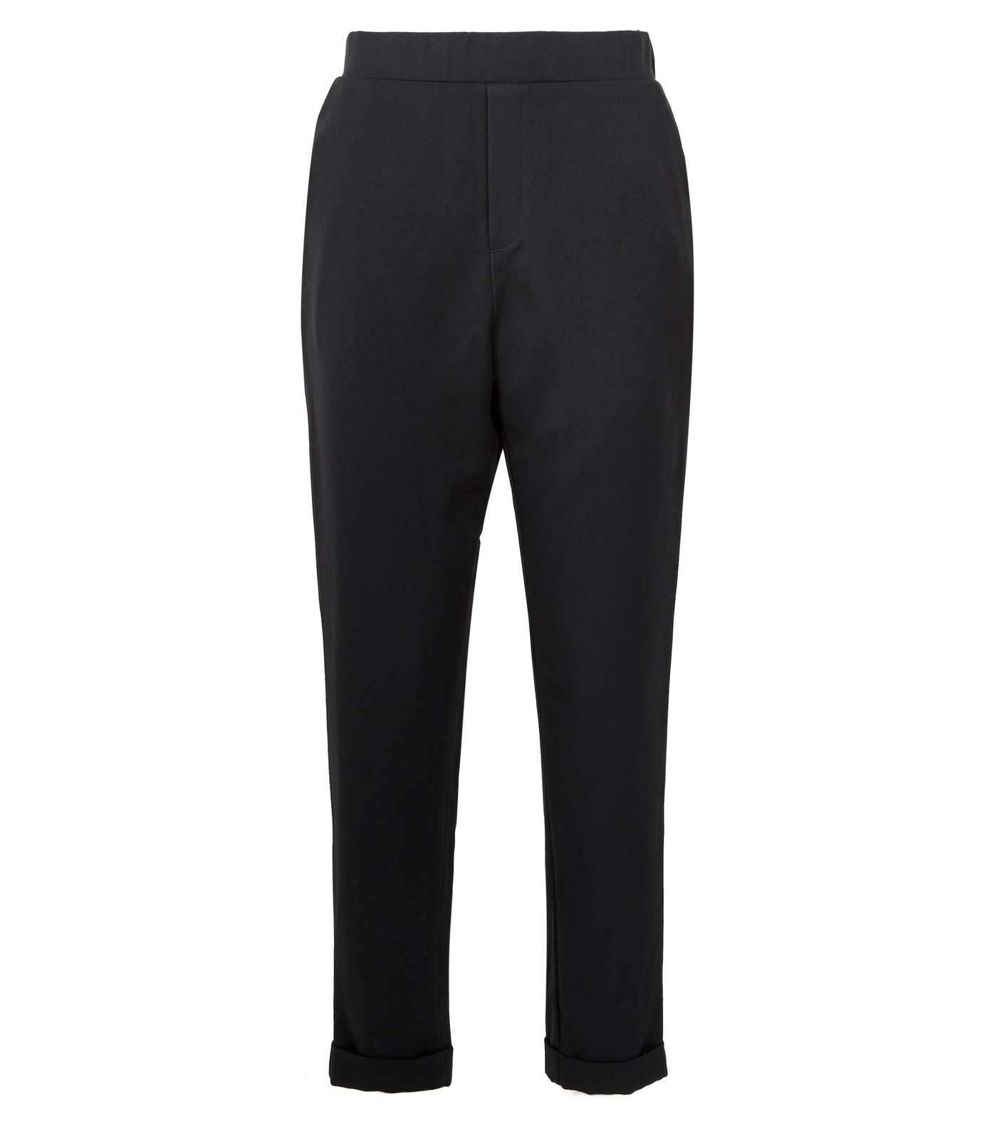 Black Side Stripe Tapered Trousers Image 4