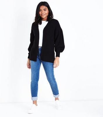petite balloon sleeve cardigan