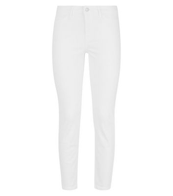 white skinny ankle grazer jeans