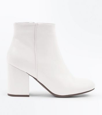 white cream boots