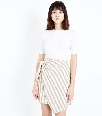 Jupe portefeuille lin Clearance