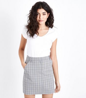 womens checked skirt