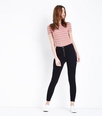 zip front jeans