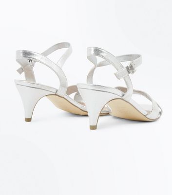 kitten heel silver wedding shoes