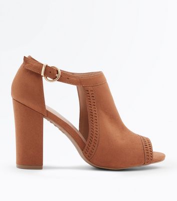 Cutout peep toe heels best sale