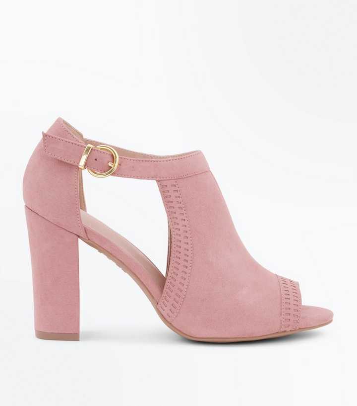 Pink Comfort Flex Cut Out Peep Toe Heels