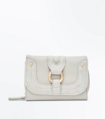 Grey Ring Front Small Purse New Look