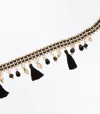 black tassel choker