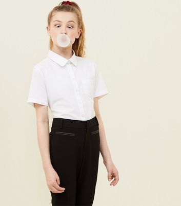 new look black school trousers