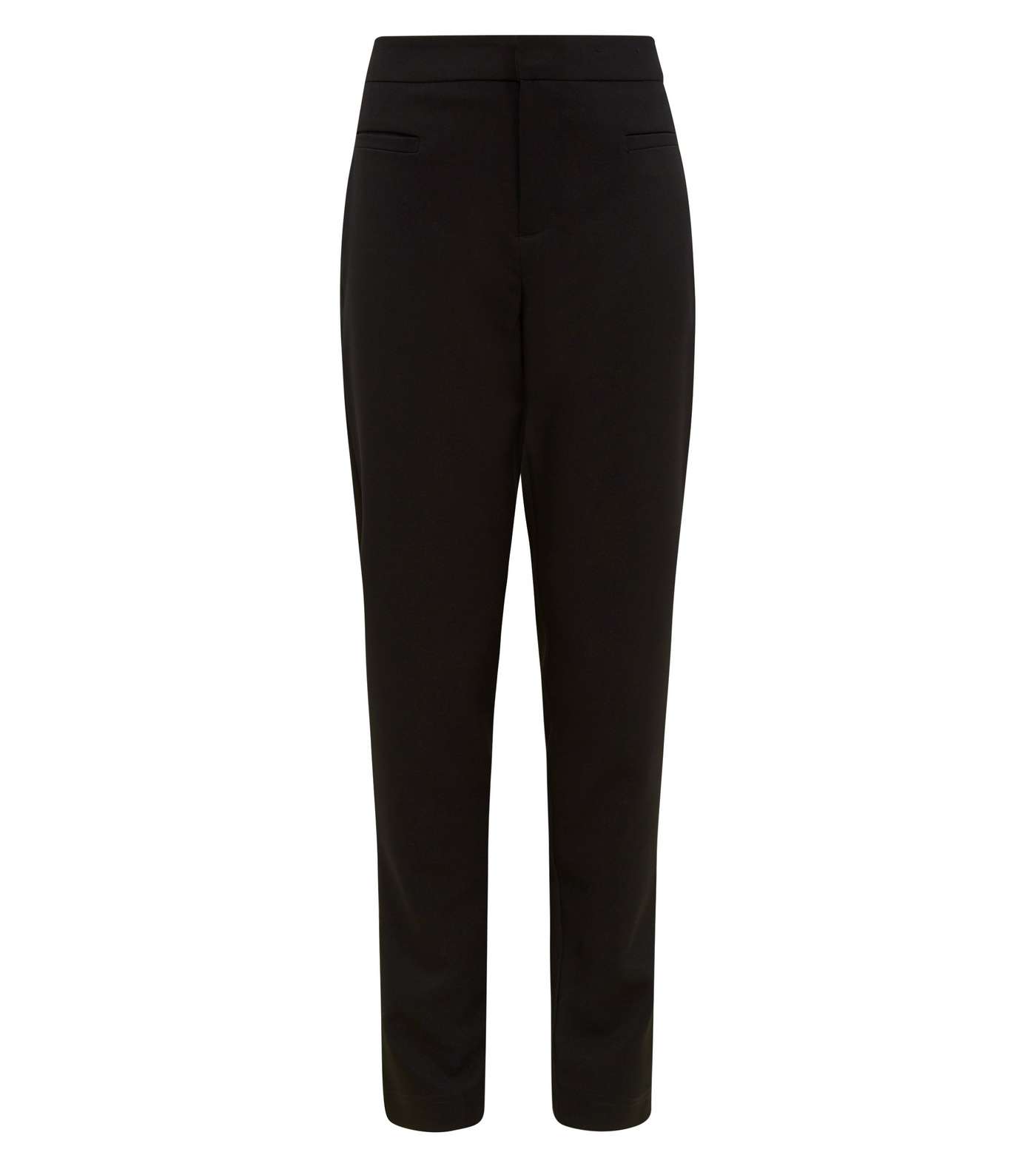 Girls Black Tapered Stretch Trousers Image 4