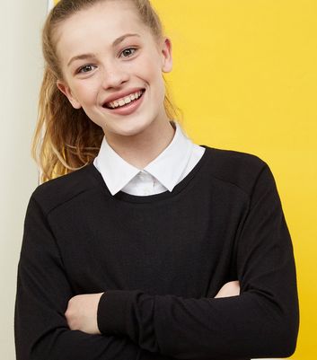 Plain black school discount jumper