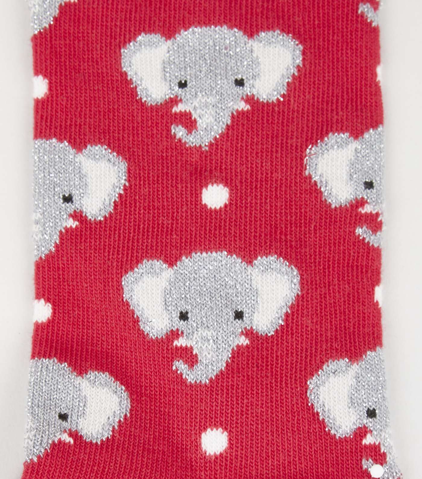 Deep Pink Glitter Elephant Socks Image 3