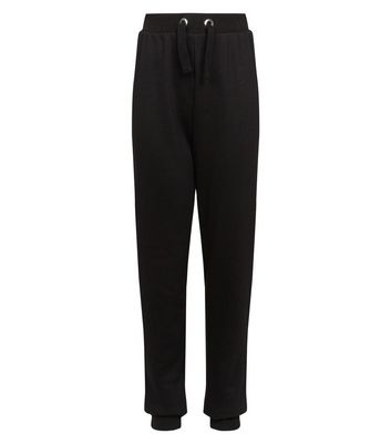 girls black school joggers