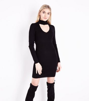 little black dress with knee high boots