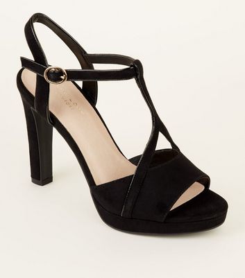 comfortable black platform sandals