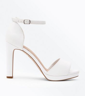 white block heels new look