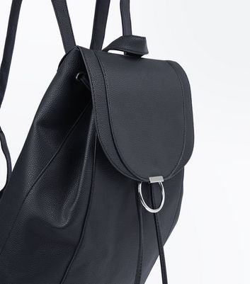 black backpack women's new look