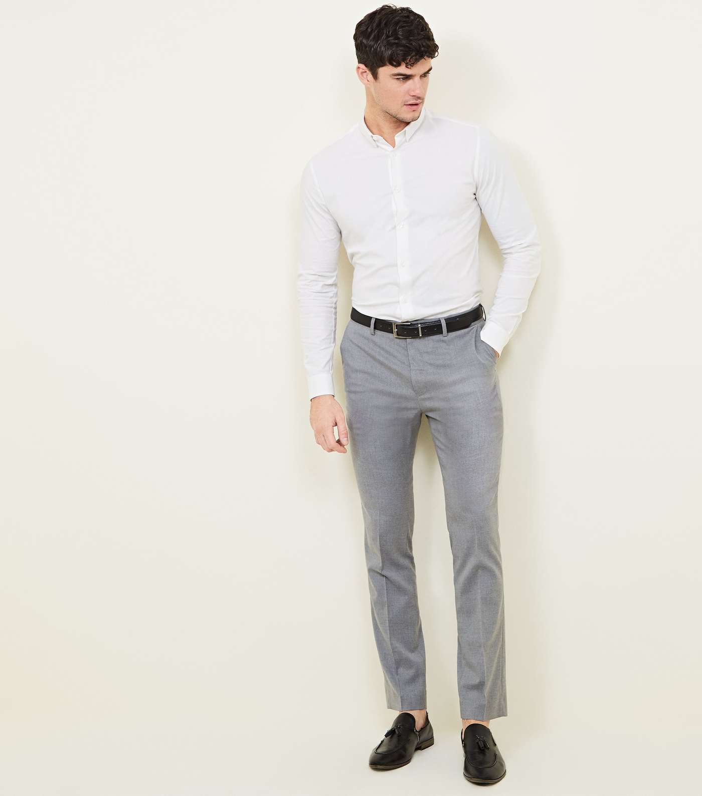 Grey Skinny Trousers Image 2