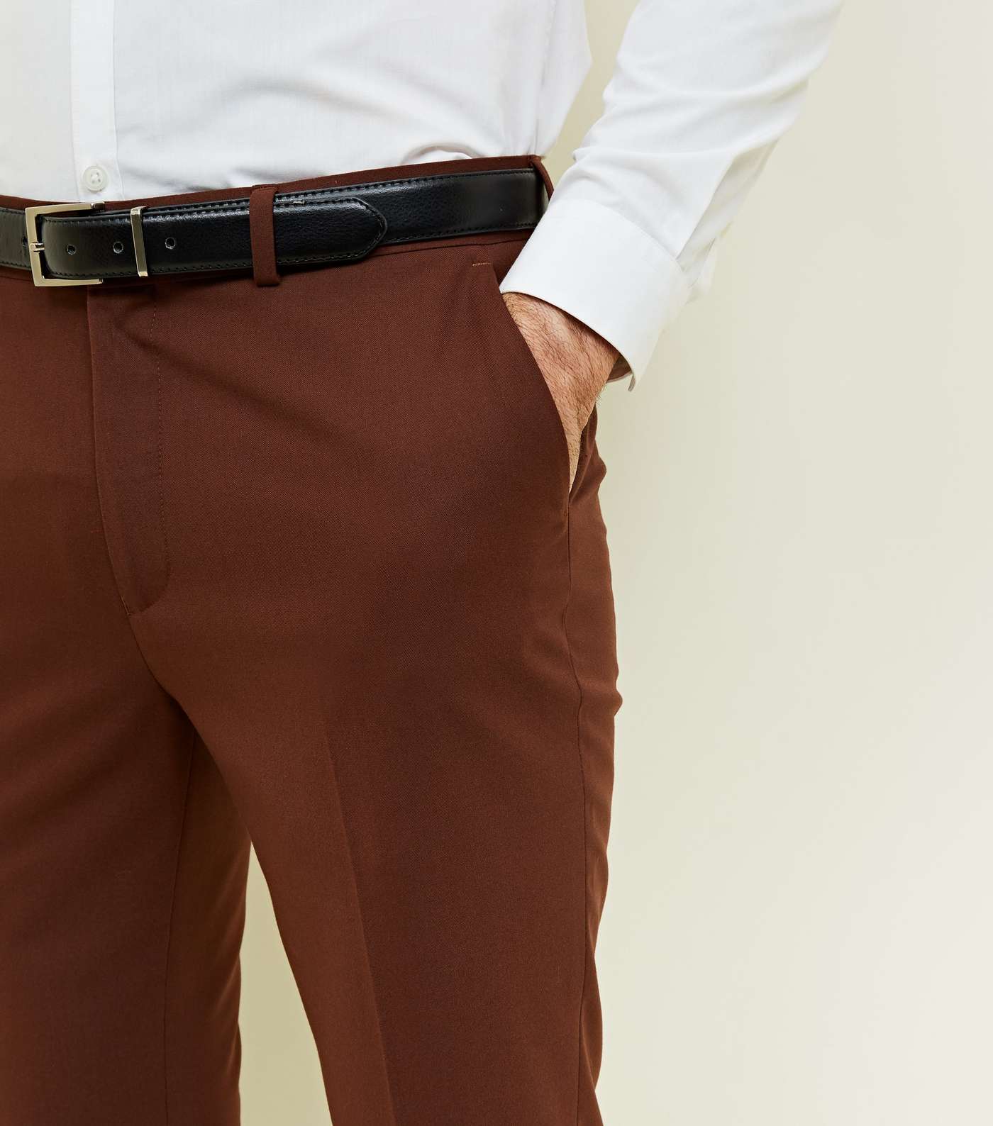 Brown Skinny Trousers Image 5