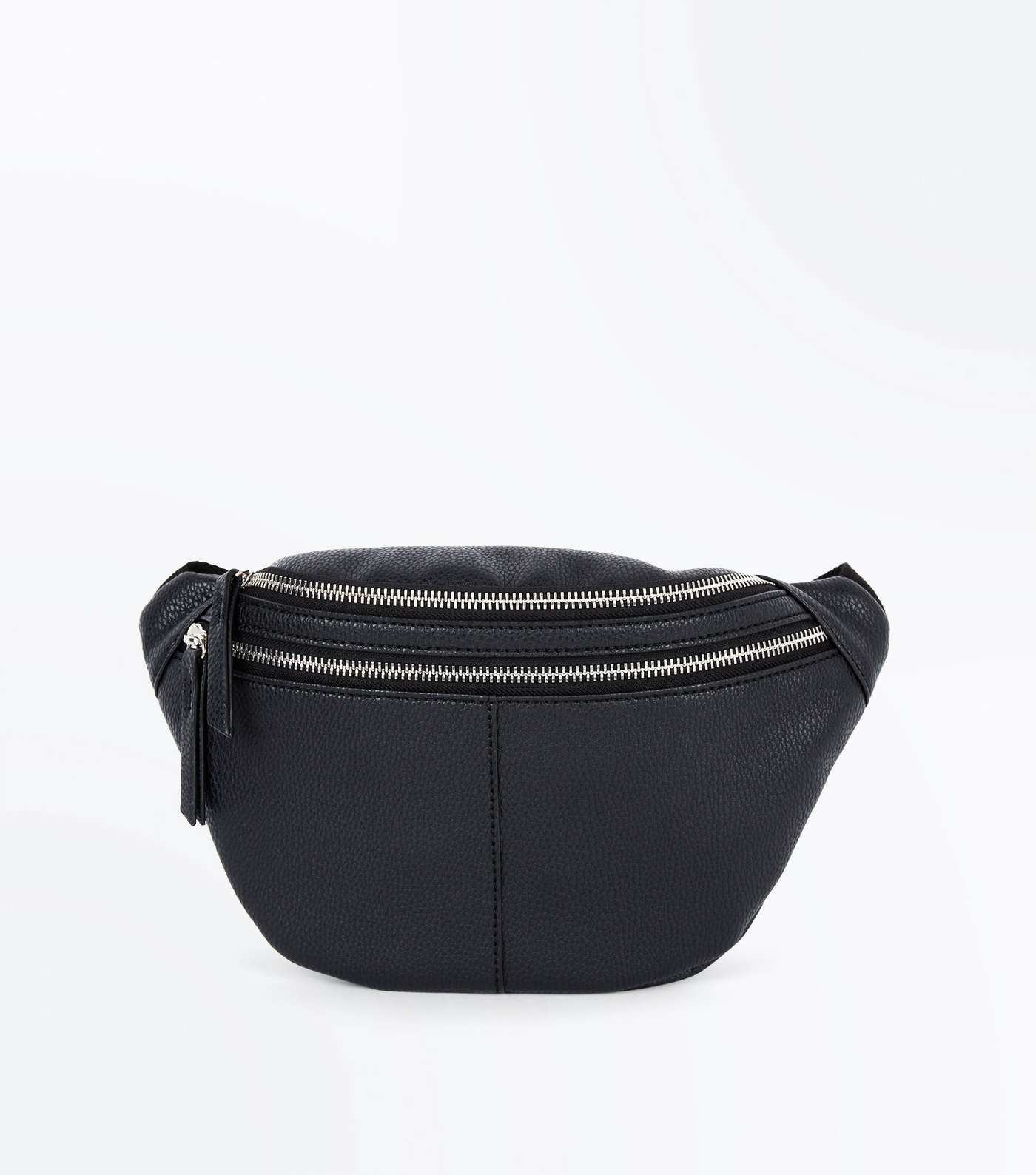 Black Double Pocket Bum Bag Image 3