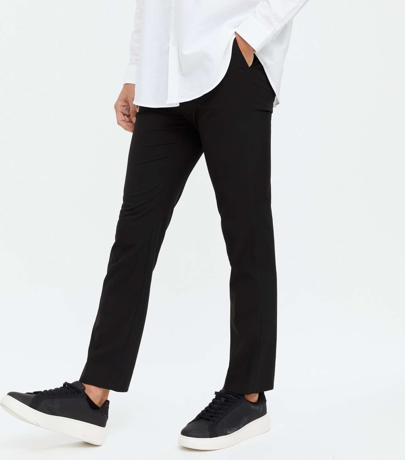 Black Slim Fit Trousers Image 2