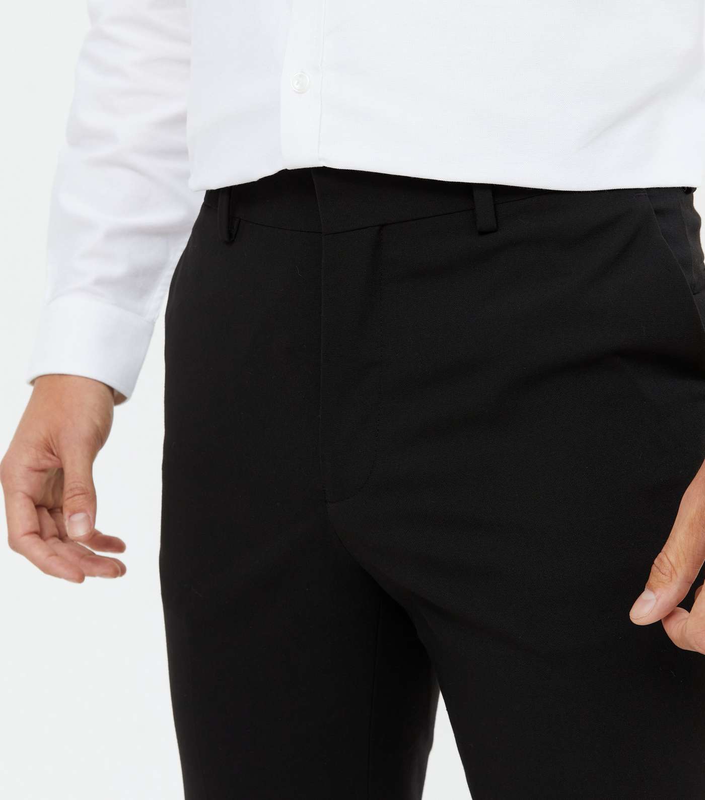 Black Slim Fit Trousers Image 4