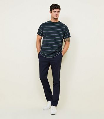 Image of Navy Slim Fit Trousers New Look