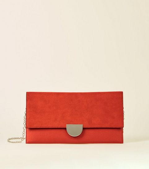 Dark Orange Chain Strap Clutch Bag New Look Recently Viewed