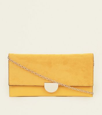 New look yellow clutch bag sale