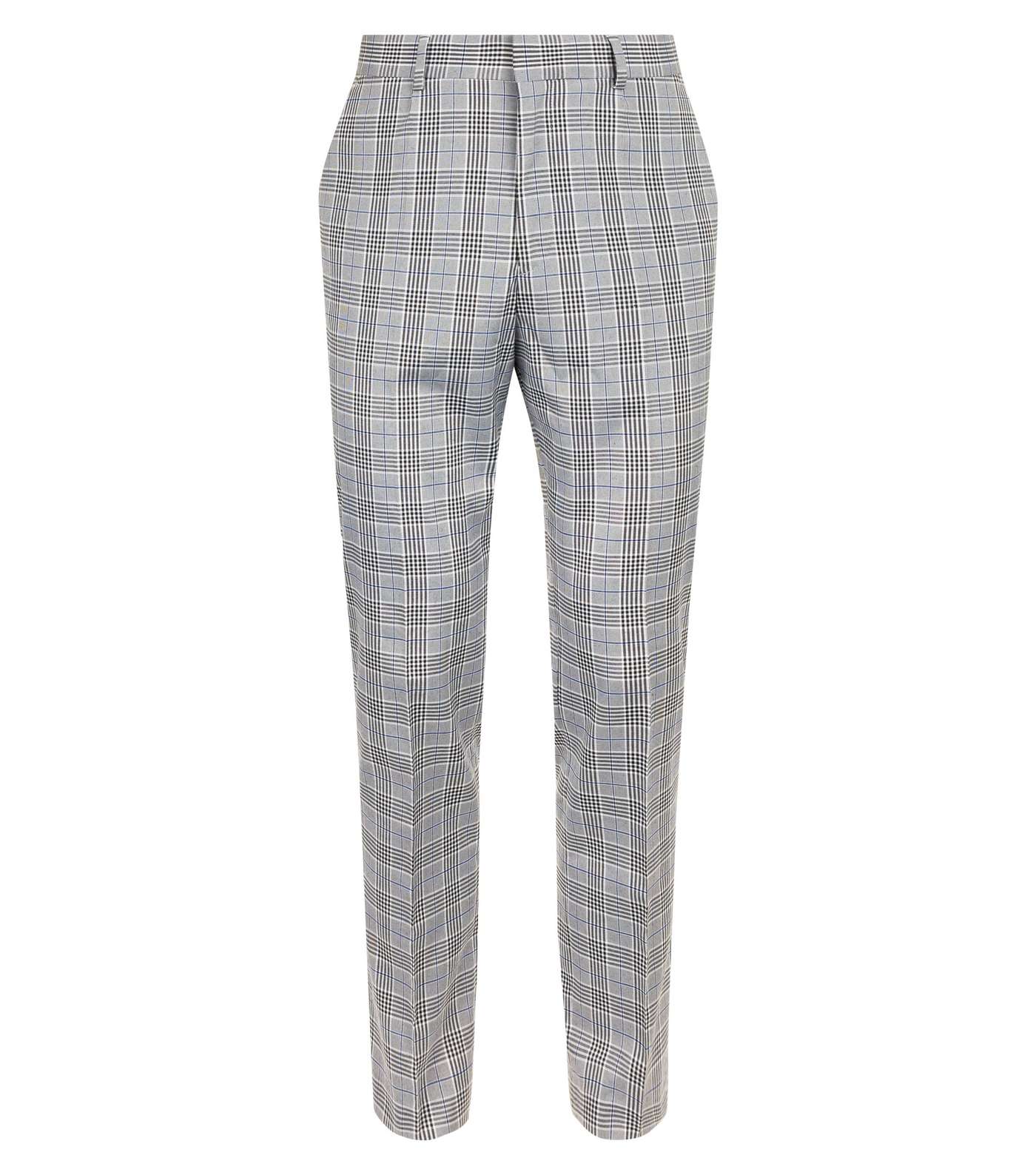 Black Prince Of Wales Skinny Fit Trousers Image 4