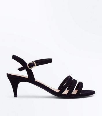 black kitten heels wide width