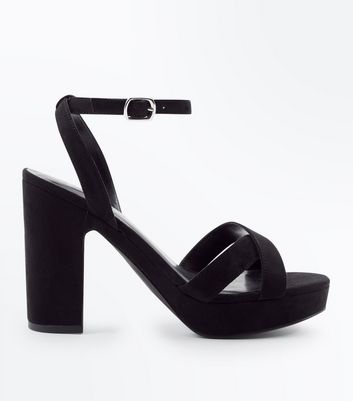 new look black sandals