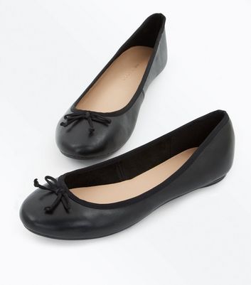 soft leather ballet pumps wide fit