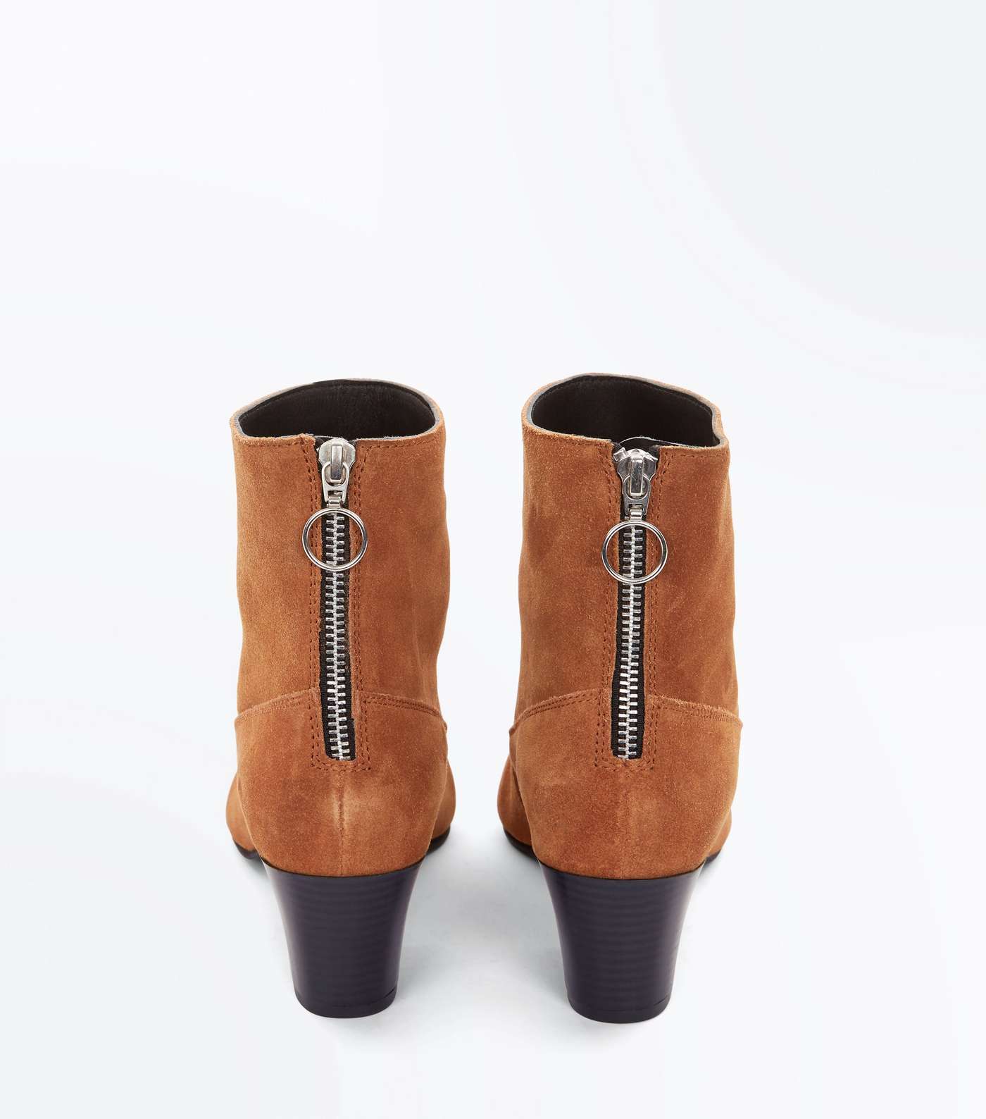 Tan Premium Suede Ring Zip Western Boots Image 3