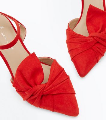 wide fit red kitten heels