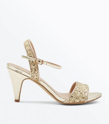 wide fit gold heels uk
