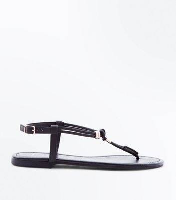 new look black flip flops