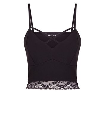 black cross bralette