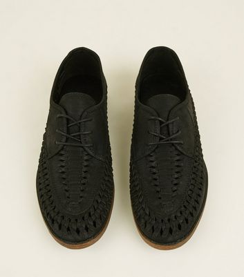 woven lace up shoes