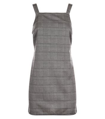 check print pinafore dress