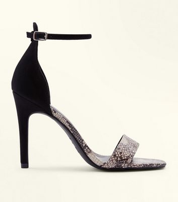 new look black barely there heels